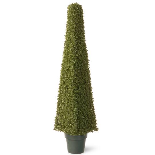 4ft. Mini Boxwood Square Topiary with Green Pot